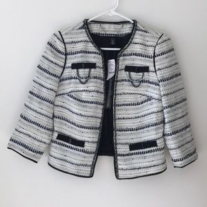 White House Black Market tweed cropped jacket